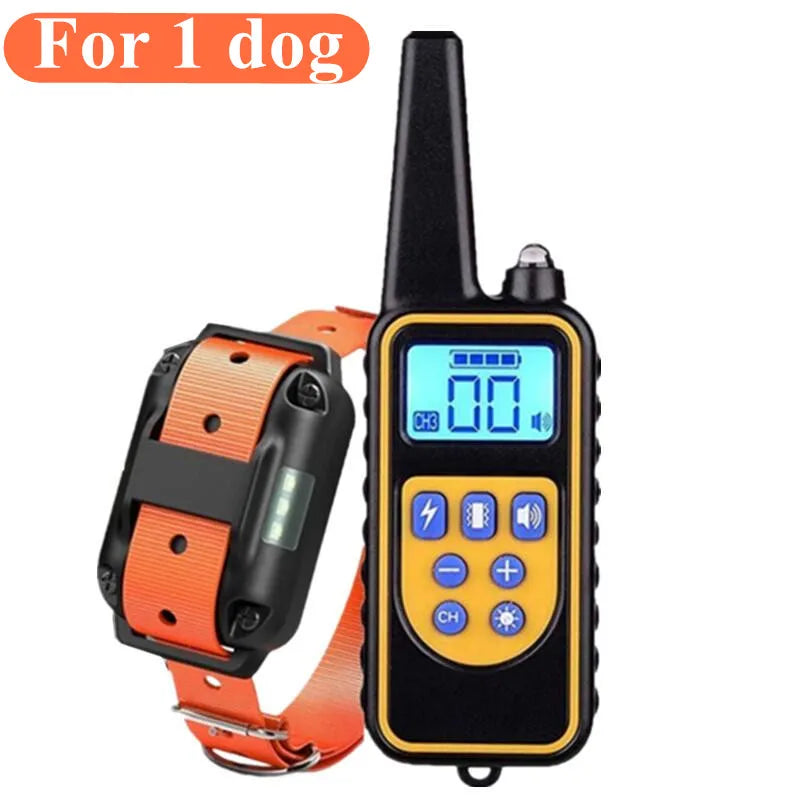 Waterproof Electric Dog Training Collar with Remote — Rechargeable Anti-Bark, Vibration/Shock/Beep, Adjustable up to 26.4 in (67 cm)
