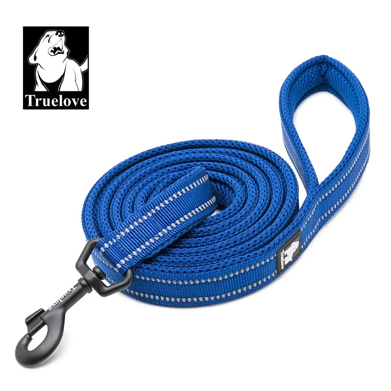 Soft Padded Mesh Reflective Dog Leash for Walking & Training — 110 cm (43.3 in) — 11 Colors