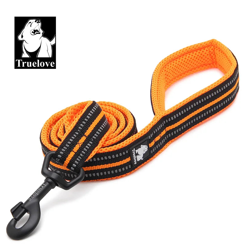 Soft Padded Mesh Reflective Dog Leash for Walking & Training — 110 cm (43.3 in) — 11 Colors