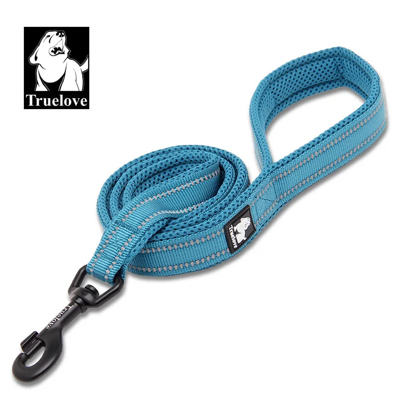 Soft Padded Mesh Reflective Dog Leash for Walking & Training — 110 cm (43.3 in) — 11 Colors