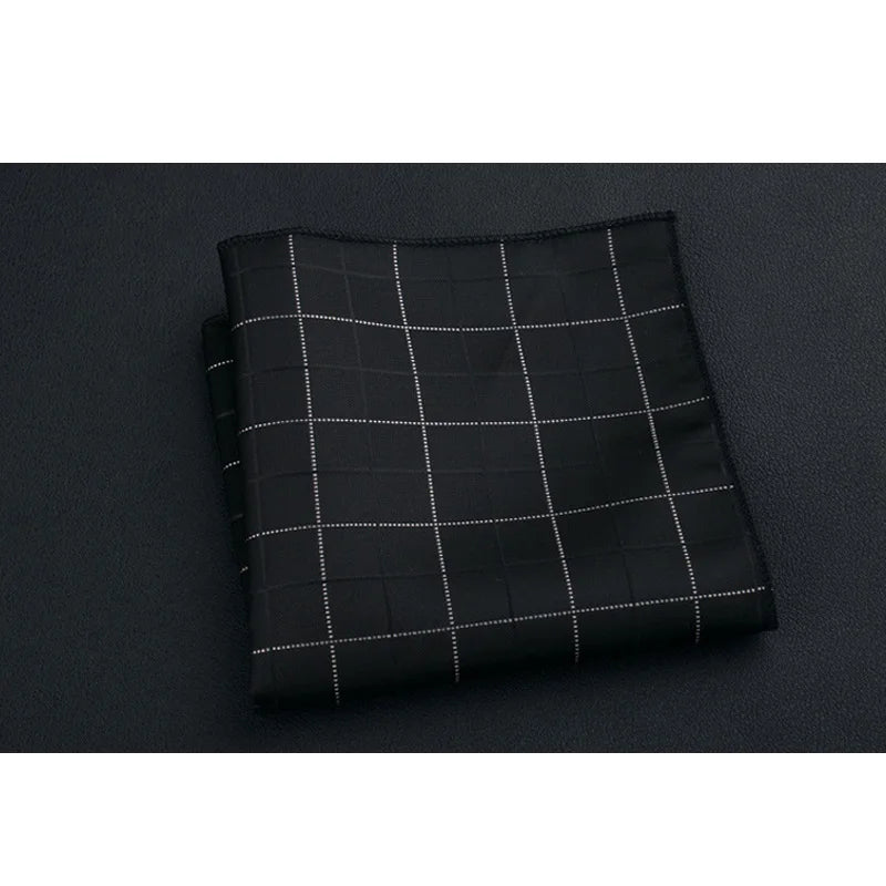 Men's Polyester Pocket Square Handkerchief Polka Dot Striped Floral Print 9 x 9 in (23 x 23 cm)