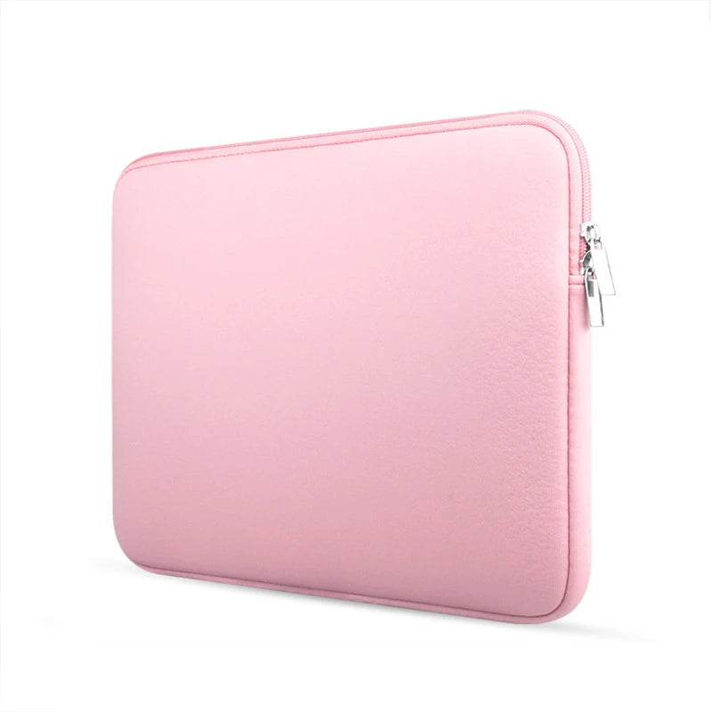 Soft Cotton Laptop Sleeve Bag with Zipper Fits 13 to 15.6 inch (33-39.6 cm) Notebook
