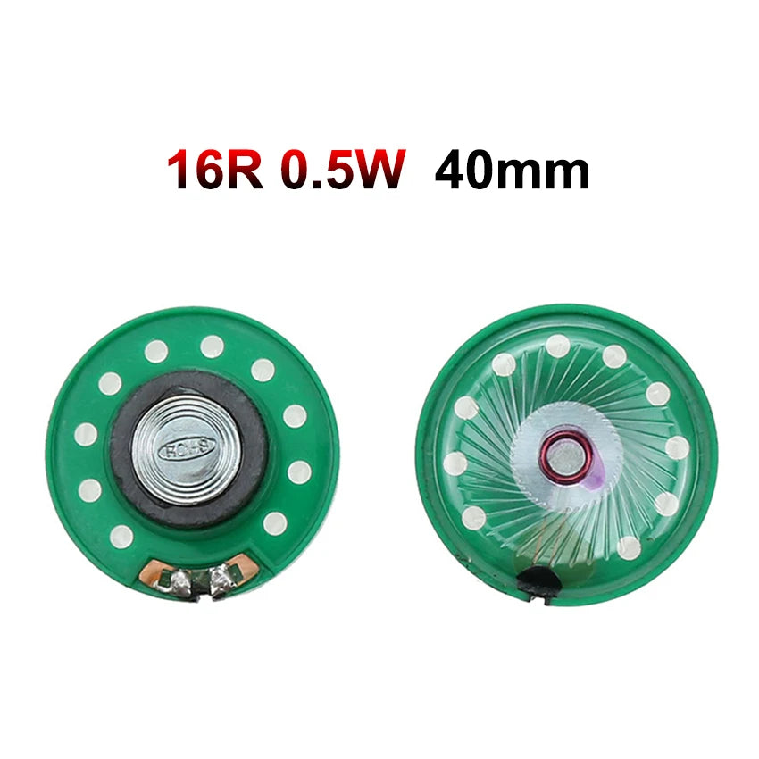 Horn Loudspeaker Driver 2-Pack | 8Ω, 16Ω, 32Ω | 0.25W–0.5W | 20–40mm (0.79–1.57 in) Diameter Options