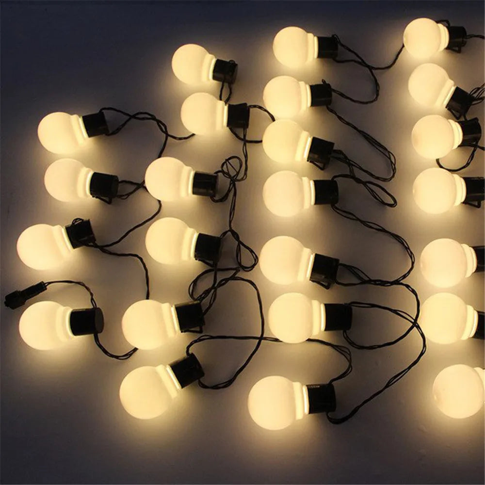 LED Globe String Lights 6m/10m (20/38 Bulbs) Waterproof Outdoor White/Warm White - Wedding Party Garden Christmas