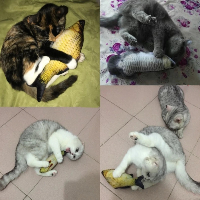 Interactive Dancing Fish Cat Toy - Plush Simulation with Catnip Pocket, Funny Pet Toy for Cats