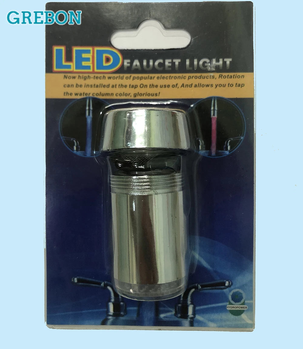 Color-Changing LED Faucet Aerator Light-Up Tap Nozzle with Temperature Sensor Water-Saving for Kitchen & Bathroom