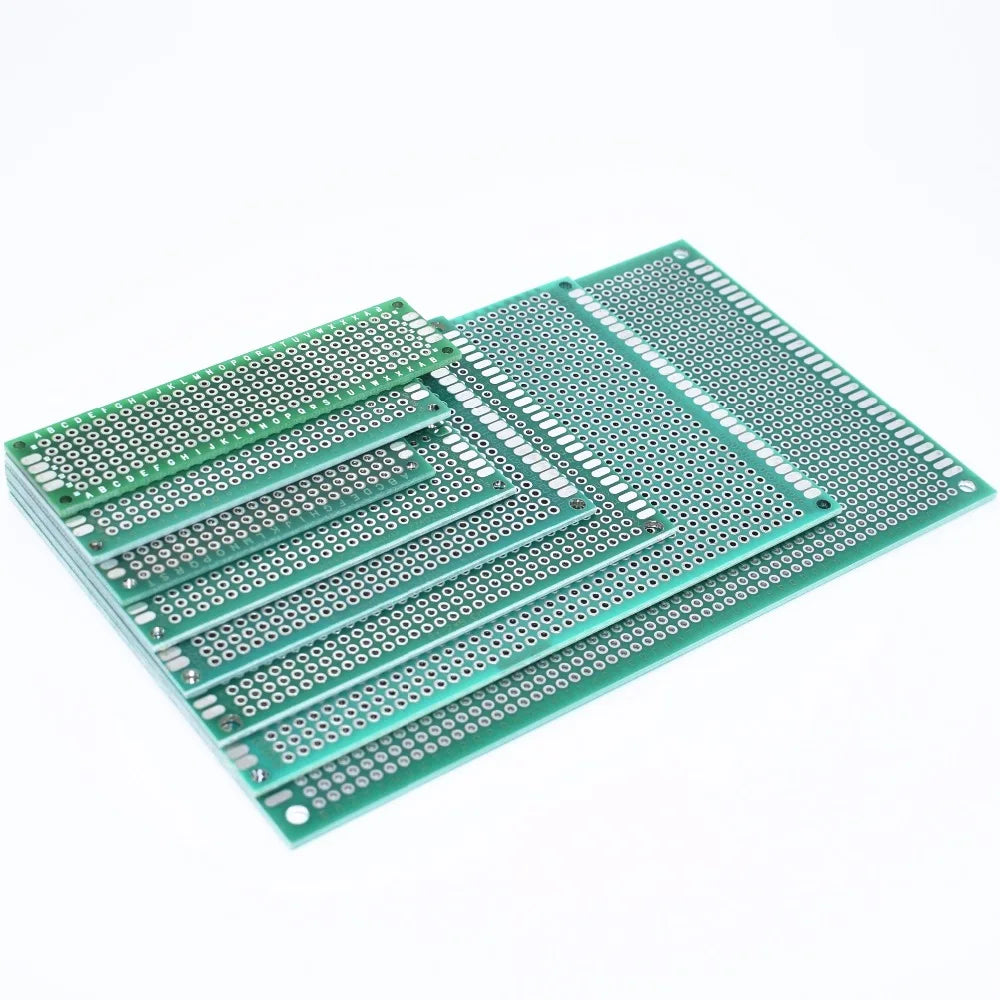 Double-Sided PCB Protoboard for DIY Electronics — Assorted Sizes 2x8cm to 9x15cm (0.8x3.1in to 3.5x5.9in)