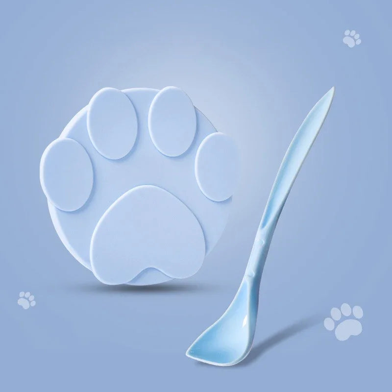 2-in-1 Silicone Can Lid & Spoon for Cats and Dogs - Airtight Pet Food Cover Fits Most Cans