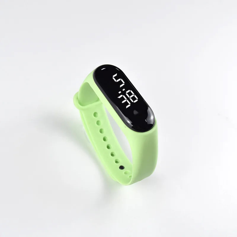 Kids LED Touch Sports Watch – Silicone Digital Bracelet, 45mm Waterproof (5ATM) Cartoon Character Design for Girls & Boys