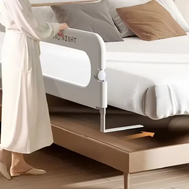 Adjustable Baby Bed Guardrail Anti-Fall Safety Rail – Portable Crib/Bassinet Barrier (1.2 m / 47 in, 1.5 m / 59 in, 1.8 m / 71 in, 2.0 m / 79 in)