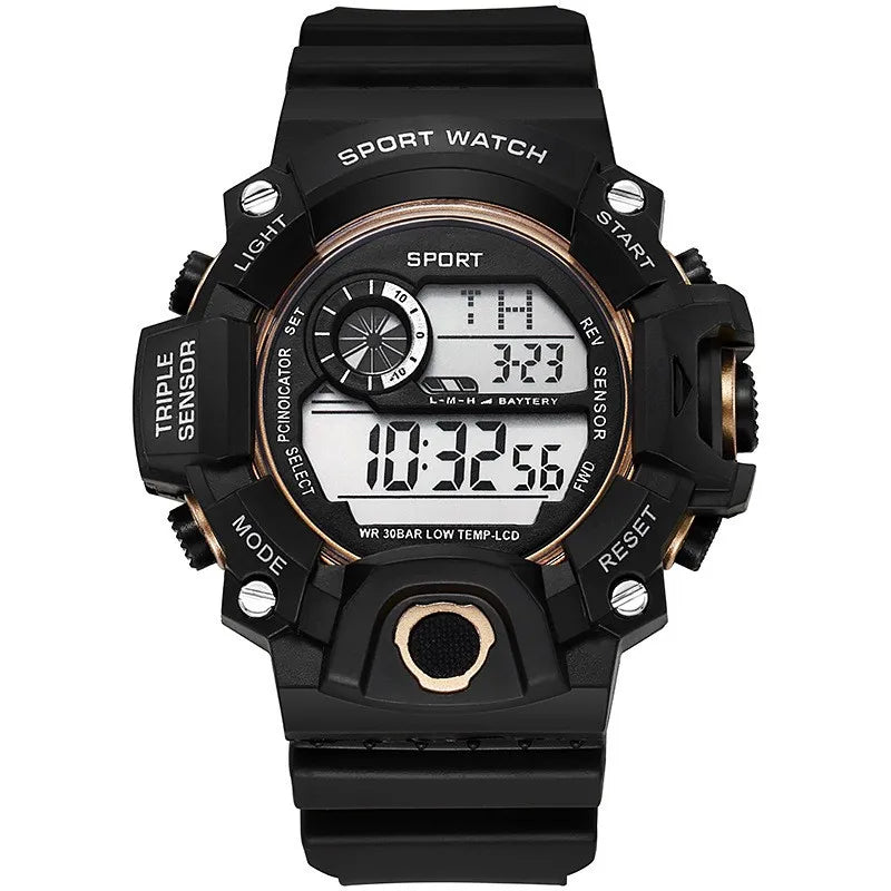 Men's Sports Digital Watch - Large 55mm Dial, Waterproof 3ATM (30M), Luminous Alarm & Stopwatch
