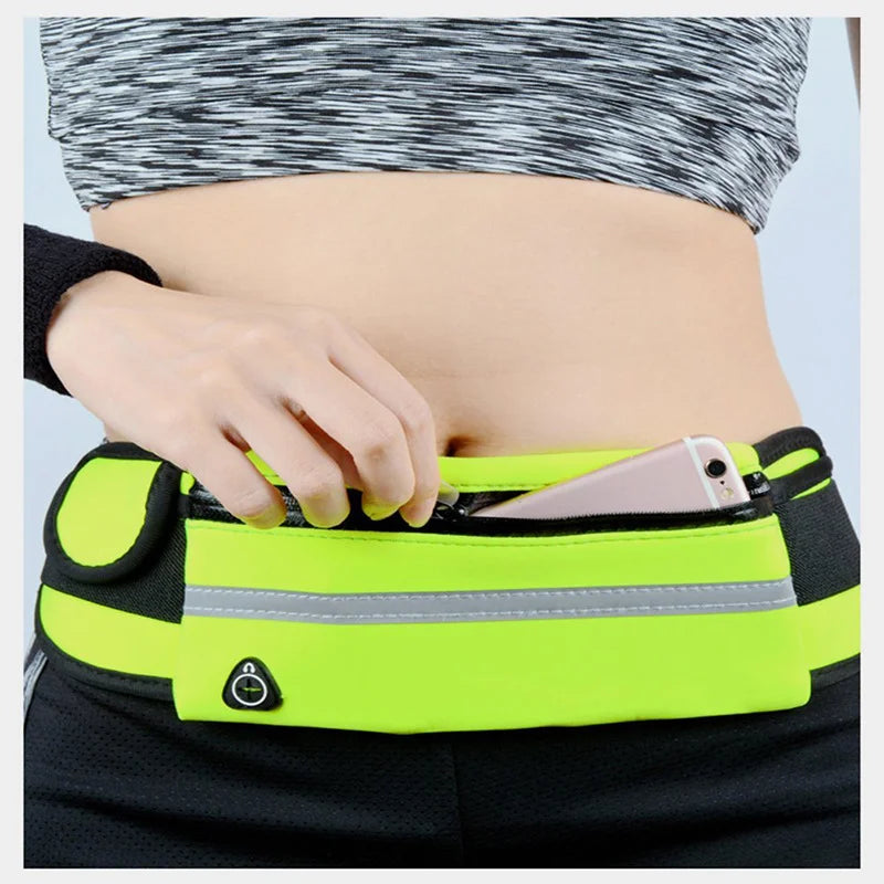 Colorful Waterproof Neoprene Fanny Pack Reflective Adjustable Running Waist Bag