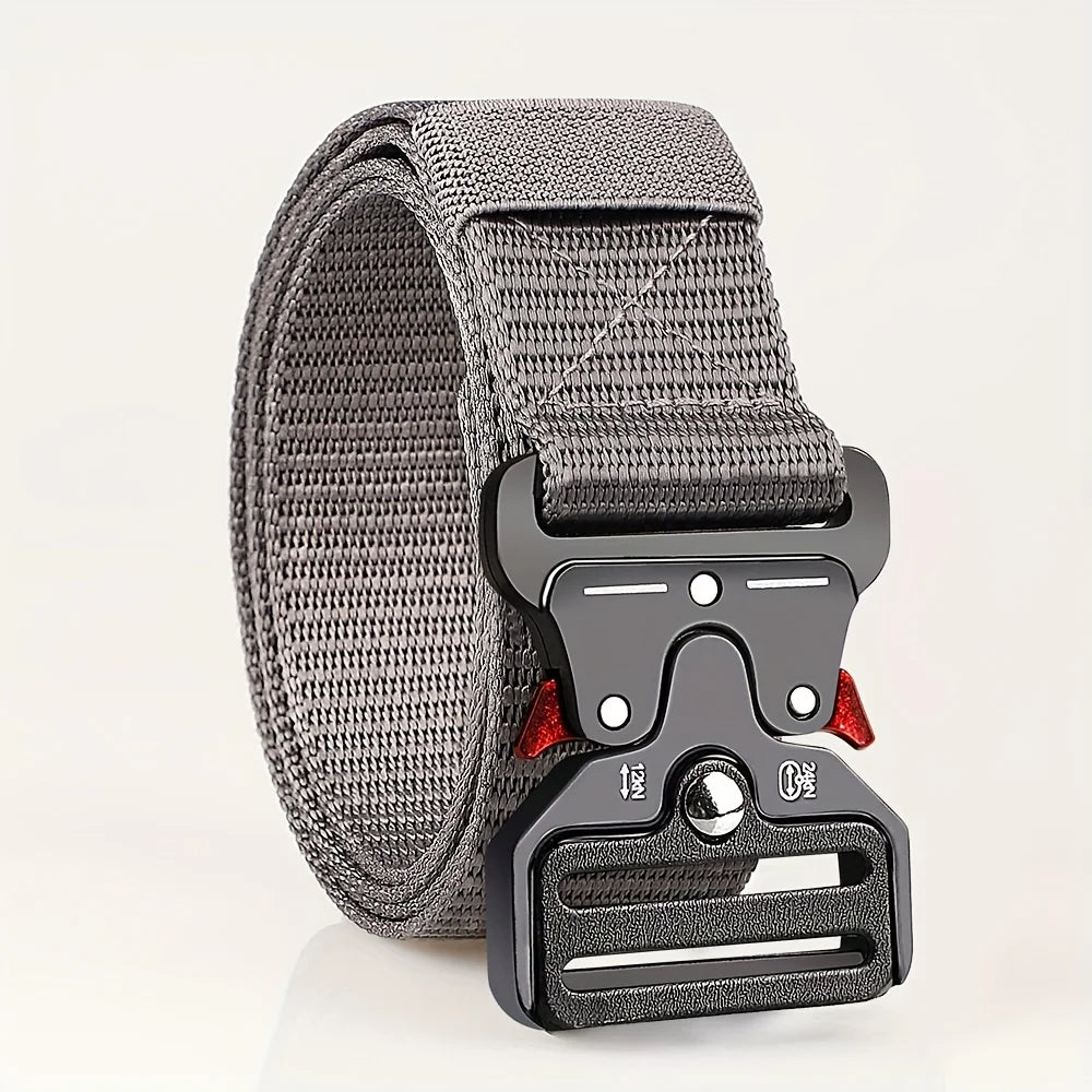Men's Tactical Canvas Multi-Function Belt, Outdoor Adventure Waist Belt 1.5 in (3.8 cm)