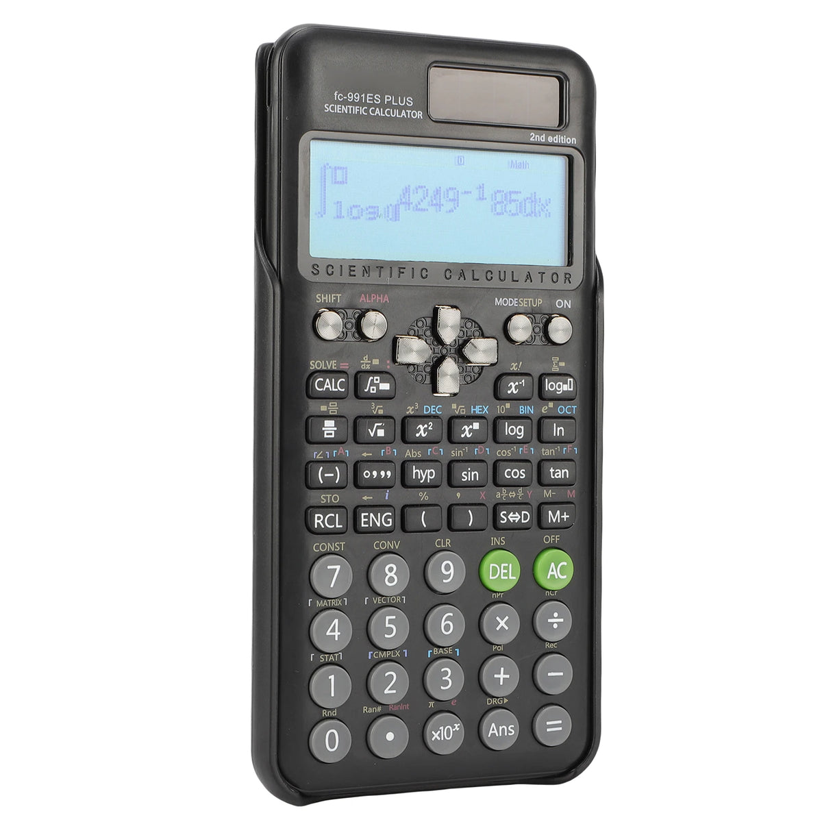 Scientific Calculator 417 Functions 10+2 Digit Natural Display Dual Power Solar and LR44 Battery for Students Teachers Engineers