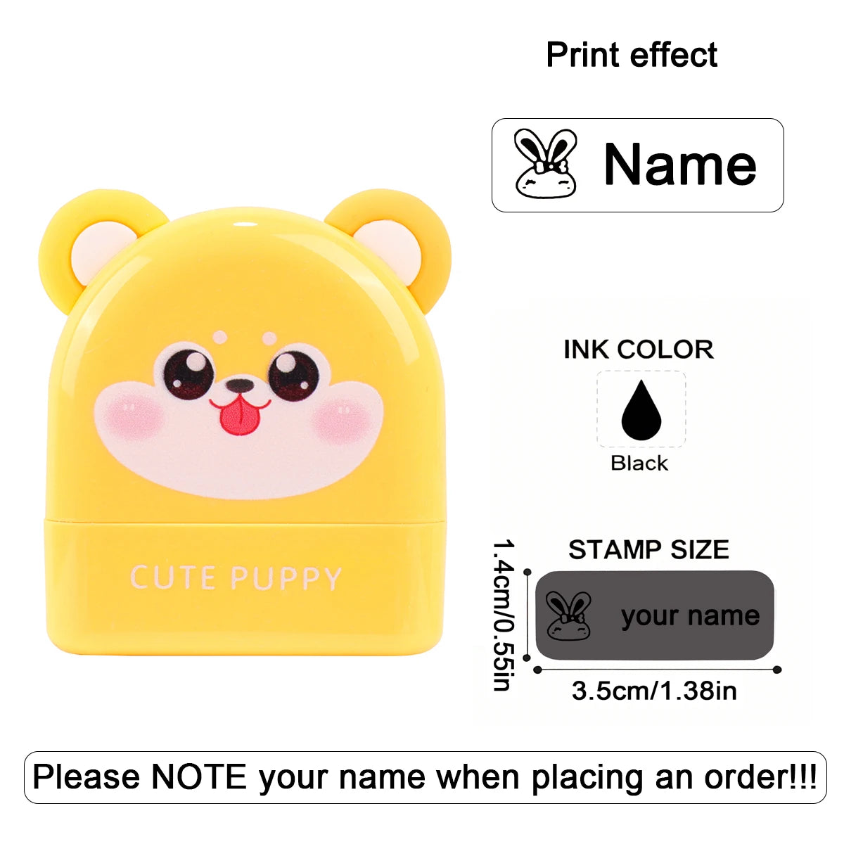 Personalized Waterproof Name Stamp for Kids – Self-Inking Clothing & School Bag Labels