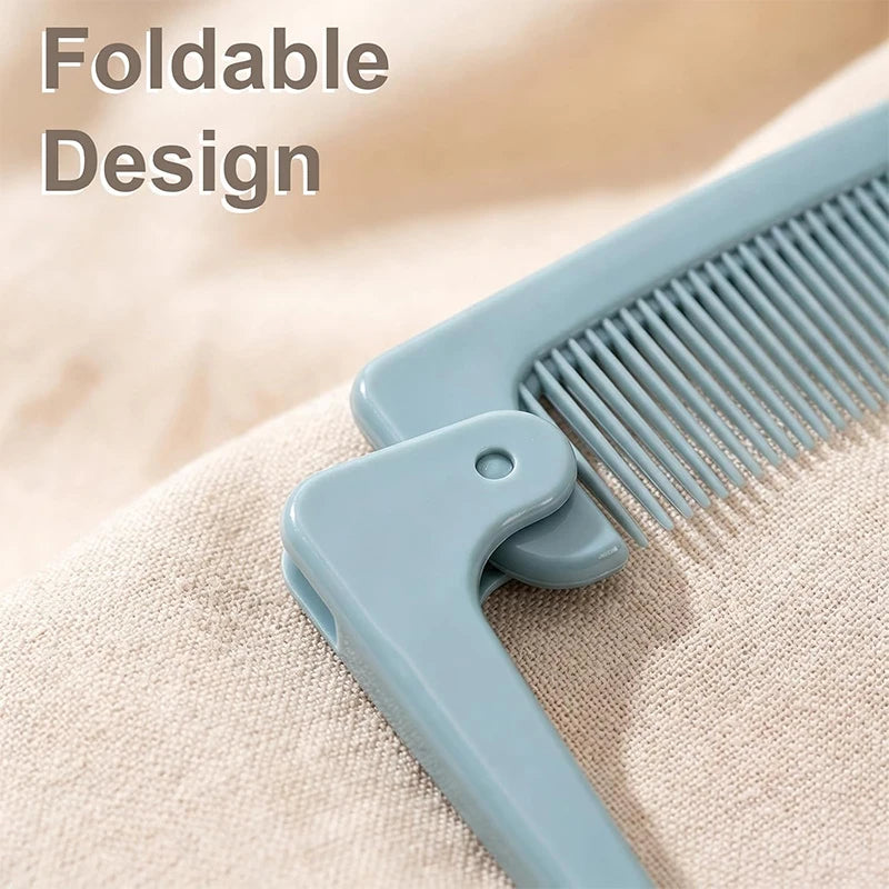 Portable Folding Tail Comb - Mini Compact Rat Tail Parting Comb for Wigs & Travel