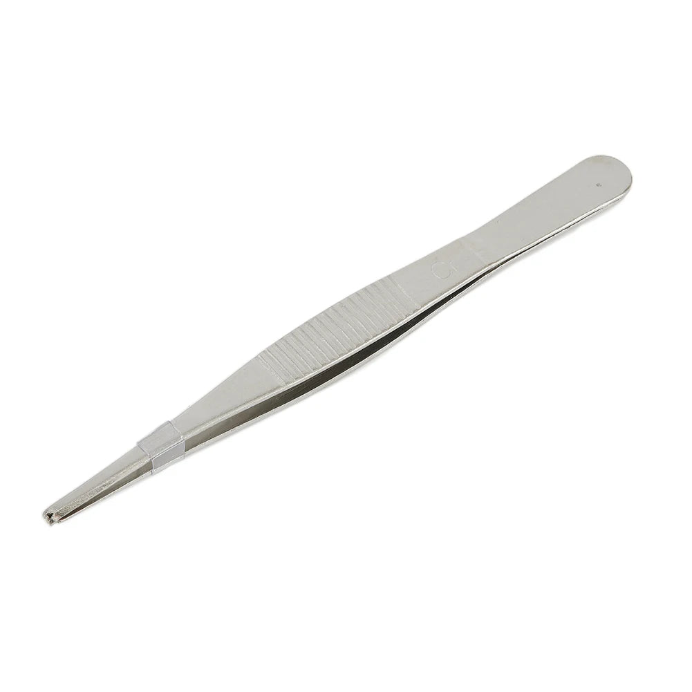 Toothed Tweezers 5 in (125 mm) Stainless Steel Precision Needle Holder for Suturing - 1 Pc