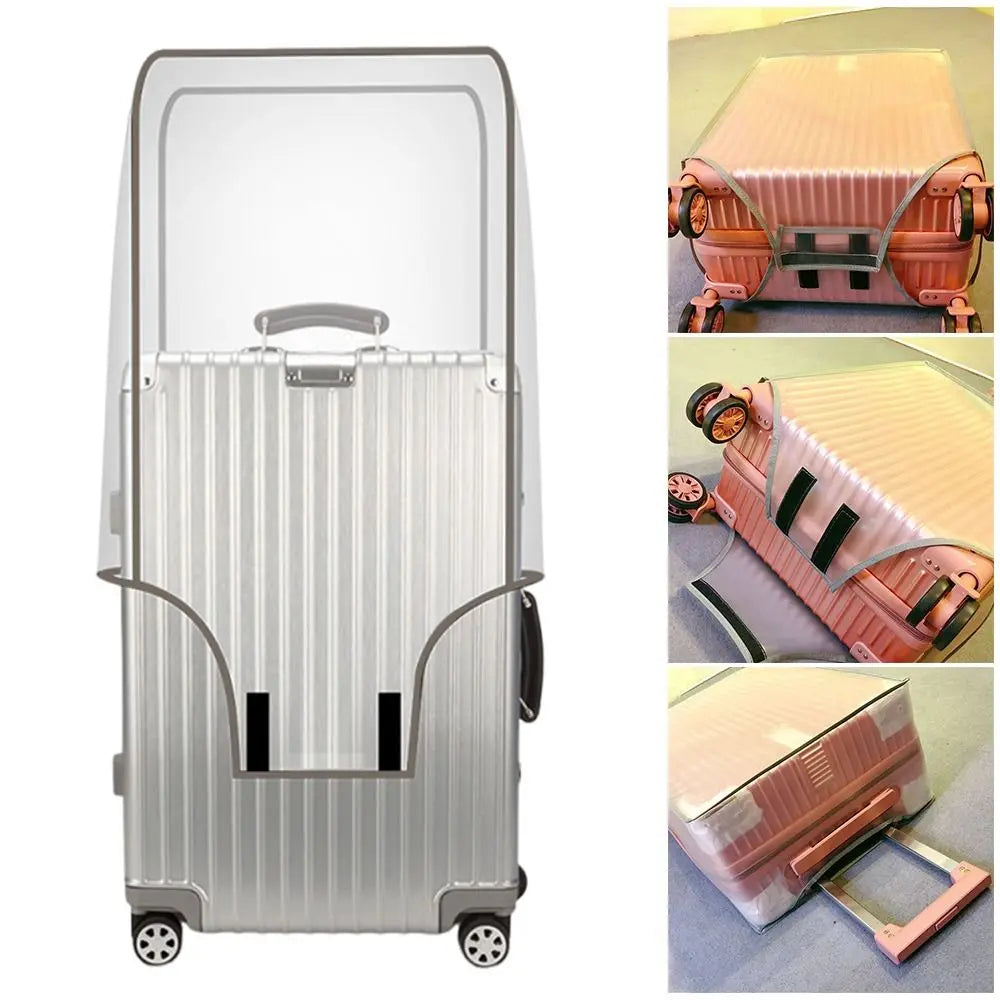 Transparent Waterproof PVC Luggage Cover Protector for 16-30 Inch (41-76 cm) Suitcase