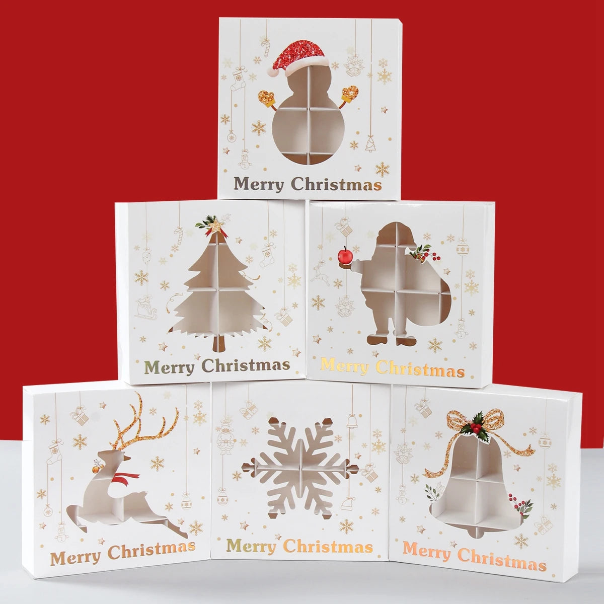 Christmas Kraft Candy & Cookie Gift Box for Holiday Treats
