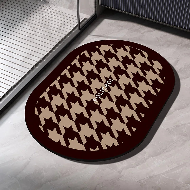 Diatomite Quick-Dry Bath Mat – Absorbent Anti-Slip Bathroom Rug, Washable Shower & Toilet Floor Mat, Multiple Sizes 30×40 to 60×90 cm (11.8×15.7 to 23.6×35.4 in)
