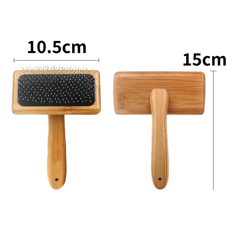Wooden Pet Grooming Brush for Dogs & Cats – Hair Remover, Knot Opener & Massage Comb