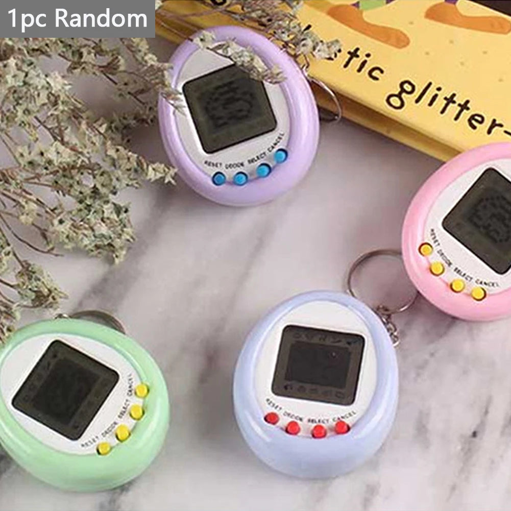 Mini Retro Virtual Pet Keychain Game — 90s Nostalgic Electronic Pocket Toy, Educational Gift for Kids & Adults