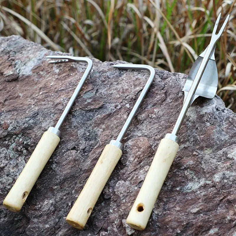 Stainless Steel Weed Puller Hand Tool - Garden Weeder Uprooter for Dandelions and Deep Roots