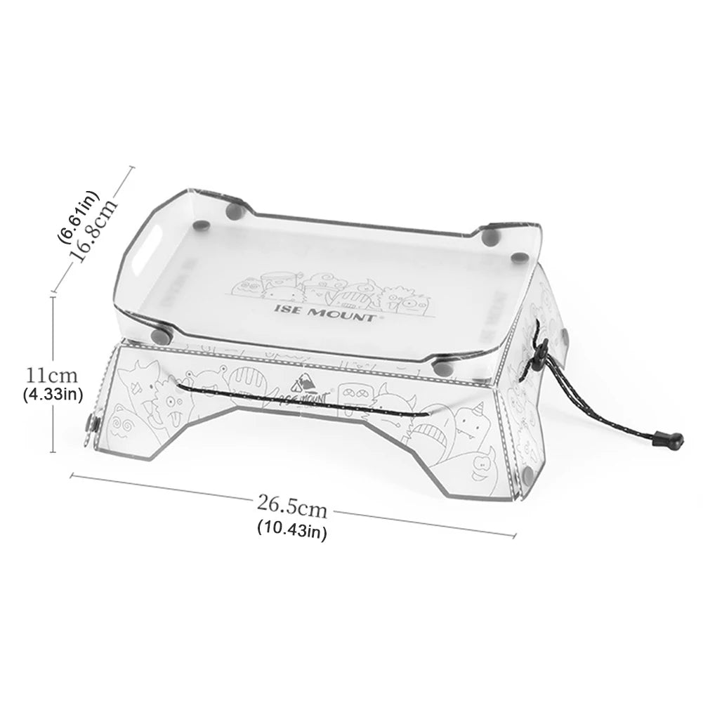 Portable PP Folding Camping Table & Tray - Ultralight Foldable Picnic Tray, Heavy-Duty Outdoor Travel Table