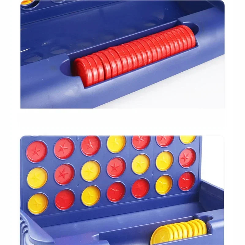 Foldable Connect 4 Travel Board Game – 4-in-a-Row Portable Family Strategy Toy for Kids