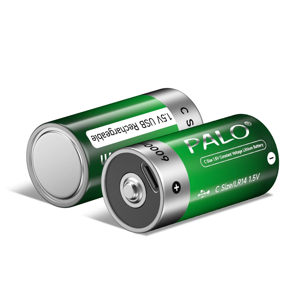 USB-C Rechargeable C-Size Li-Ion Battery 2500mAh (LR14)