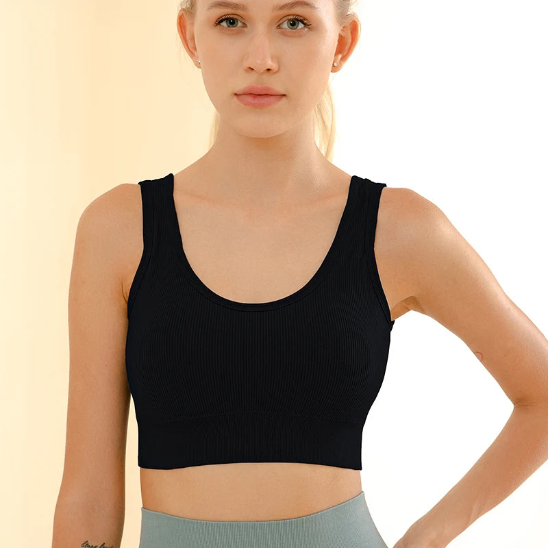 Women's Seamless Bras & Bralettes - Padded, Wire-Free Sports Bra Tops