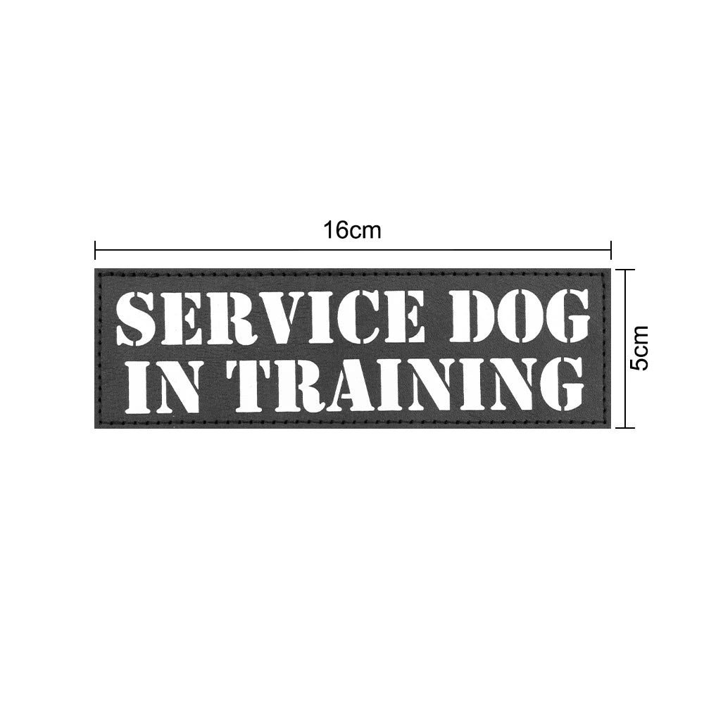 1-Pack Removable Embroidered Service Dog Patch – Tactical ID Patch for Harness, Vest & Leash (Fits Dogs & Cats)
