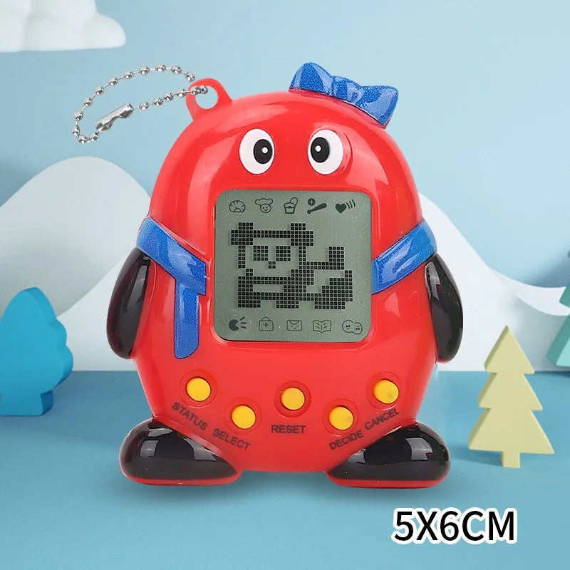 Retro Virtual Pet Handheld Game Console – Tamagotchi-Style Electronic Pets Keychain, Multilingual