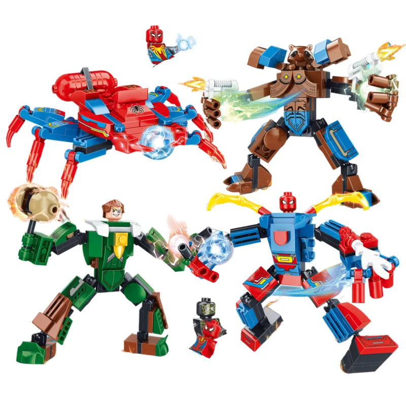 Blind Box Mini Building Block Figures - Spider-Man, Iron Man, Venom, Goblin, Deadpool & More - Collectible Surprise Gift