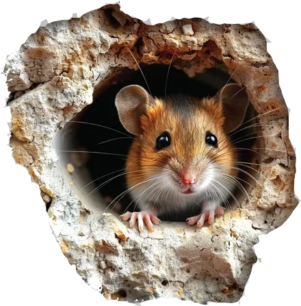 Cute Mouse Hole Wall Decal - Removable Cartoon Mouse Sticker for Living Room & Bedroom Home Decor