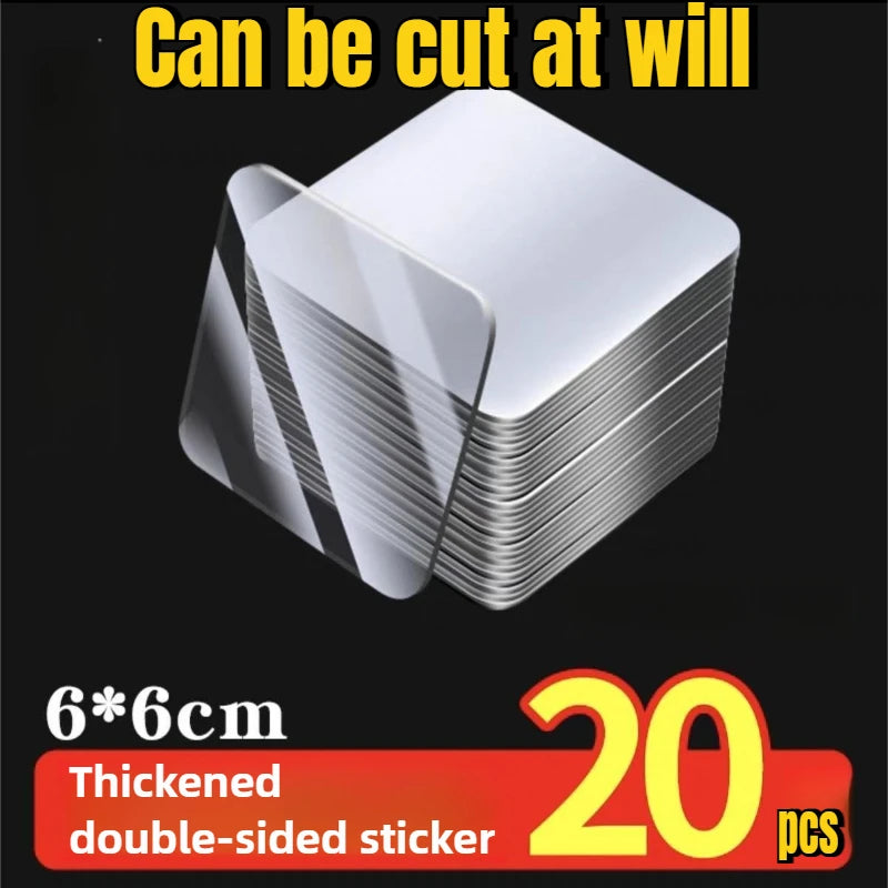 Reusable Nano Double-Sided Transparent Adhesive Tape – Super Strong Waterproof Wall Mount Strips (60/120/180/240/300 pcs)
