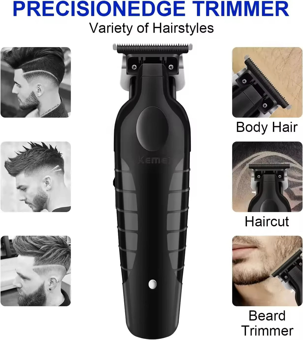 USB Rechargeable Cordless Hair Clipper & Shaver Kit - Men's Beard Trimmer Travel Barber Set