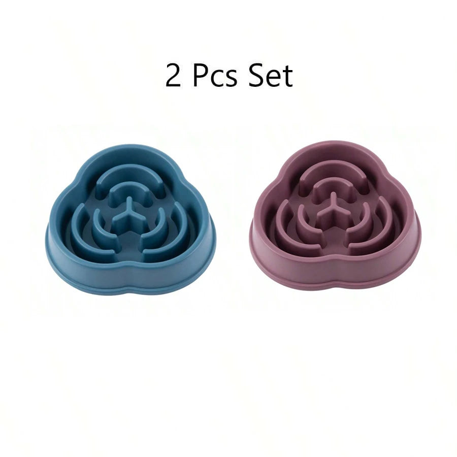 Large Dog Slow Feeder Bowl 500ml (17 fl oz) Cloud-Shaped Plastic Anti-Choke Slow Eating Bowl