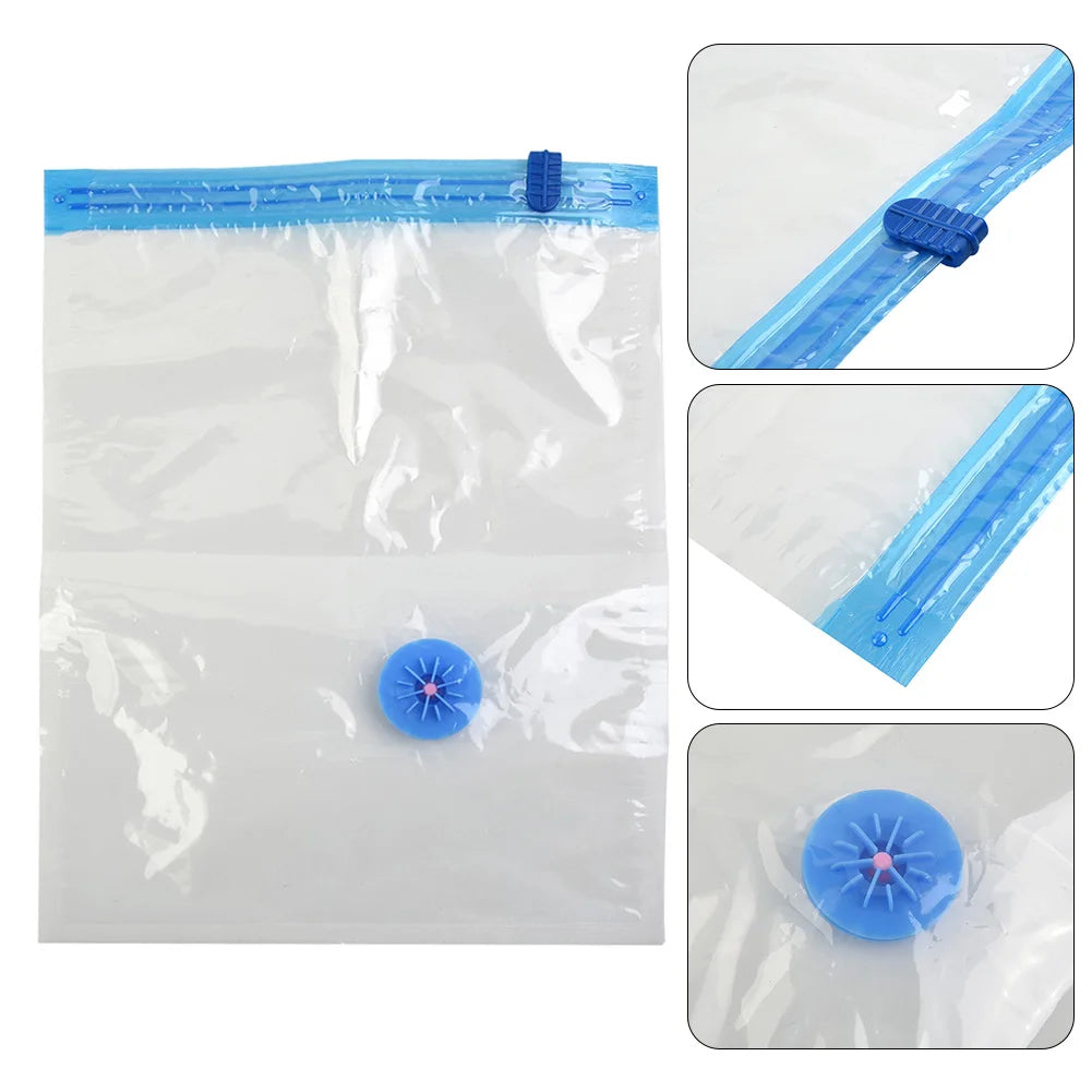Vacuum Storage Bags with Valve – Space-Saving Compression Bags for Clothes, Blankets & Towels (Multiple Sizes, in/cm)