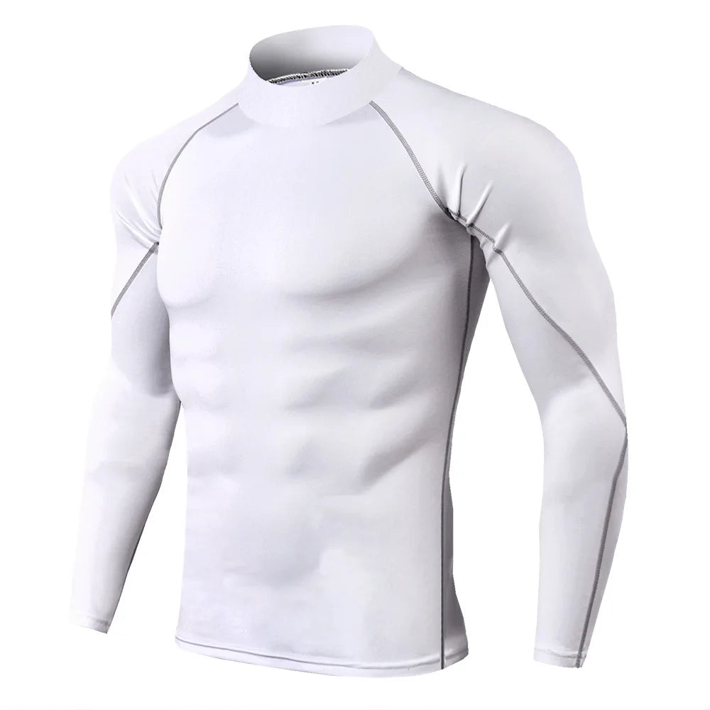 Men's Compression Long Sleeve Quick-Dry Gym Shirt for Running and Fitness Rashguard