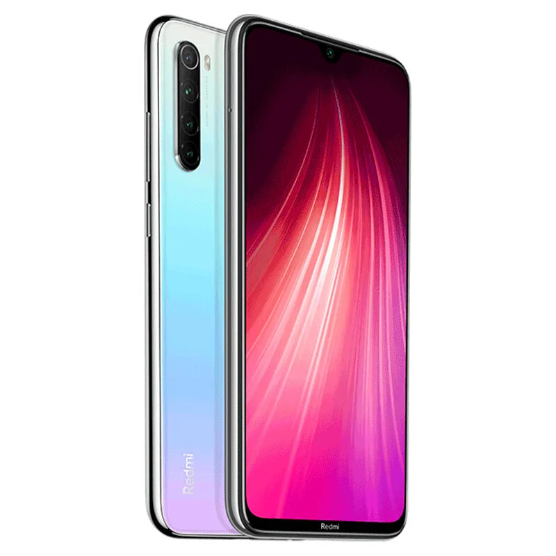 Note 8 Global ROM Smartphone, 6.3" (16.0 cm) FHD+ Waterdrop Display, 48MP Quad Camera, 4000mAh, 4G, Refurbished with Case & Tempered Glass