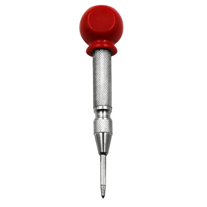 Automatic Center Punch Tool - Spring-Loaded Metal & Wood Marking Punch for Carpentry & Joinery