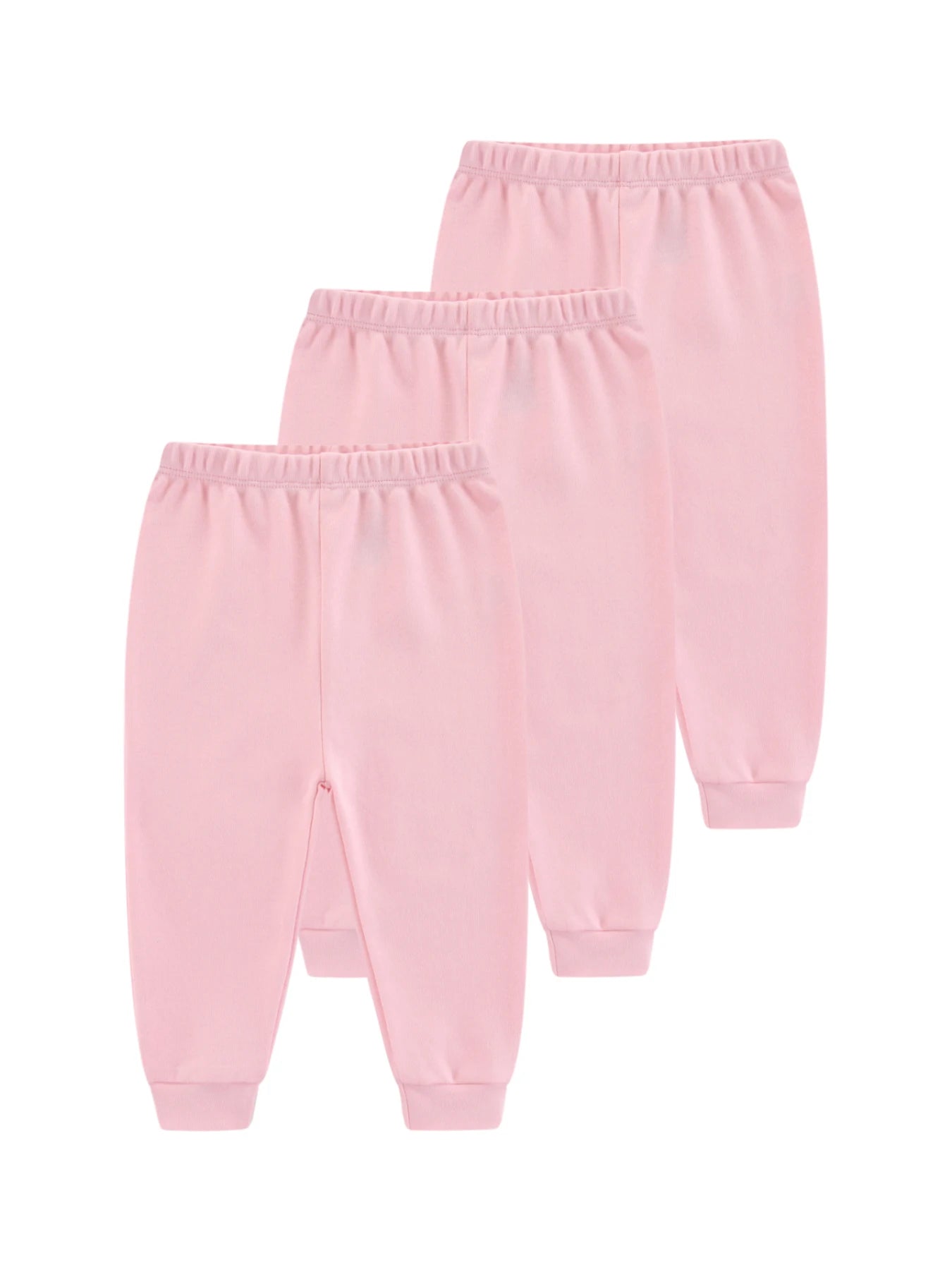 1/3-Pack All-Season 100% Cotton Baby Pants (0-12 Months) Soft Unisex Infant Trousers Elastic Waist Cartoon Print