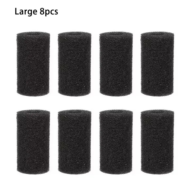 Aquarium Filter Sponge 4/8-Pack, Pre-Filter Inlet Cartridge for Fish Tank - Shrimp-Safe