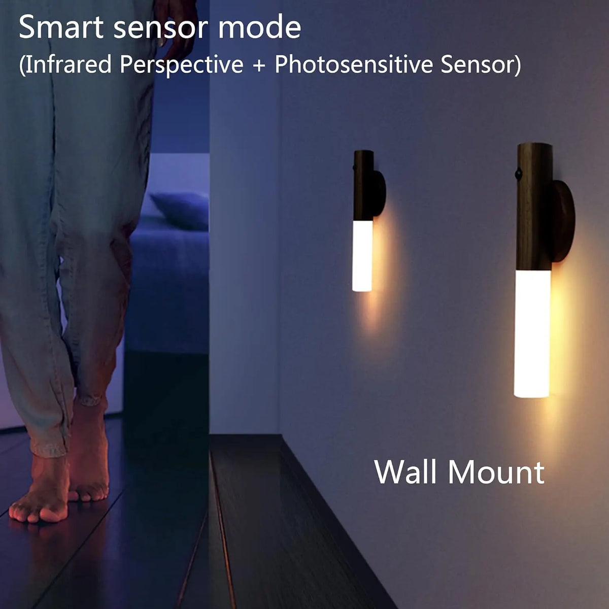 Motion Sensor LED Rechargeable Wall Night Light view 5