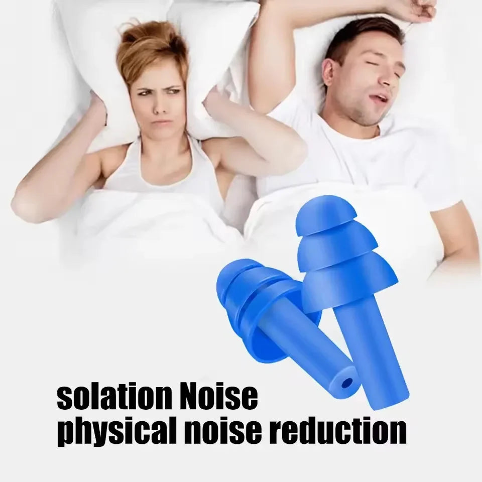 Reusable Silicone Ear Plugs - Noise Cancelling Sleeping & Waterproof Swimming Earplugs with Storage Box