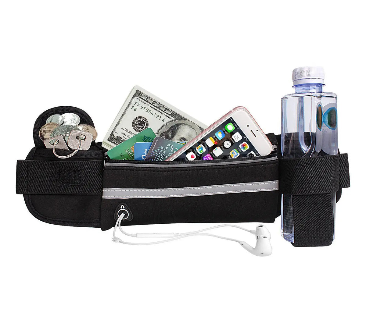 Colorful Waterproof Neoprene Fanny Pack Reflective Adjustable Running Waist Bag