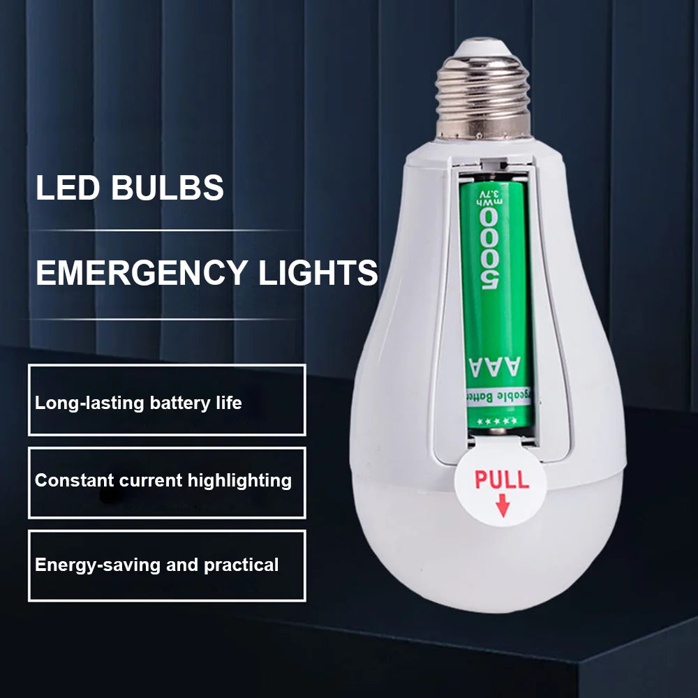 Smart Rechargeable LED Emergency Bulb E27 AC85-265V No Flicker – Portable Night Light for Home, Camping & Outdoor Markets