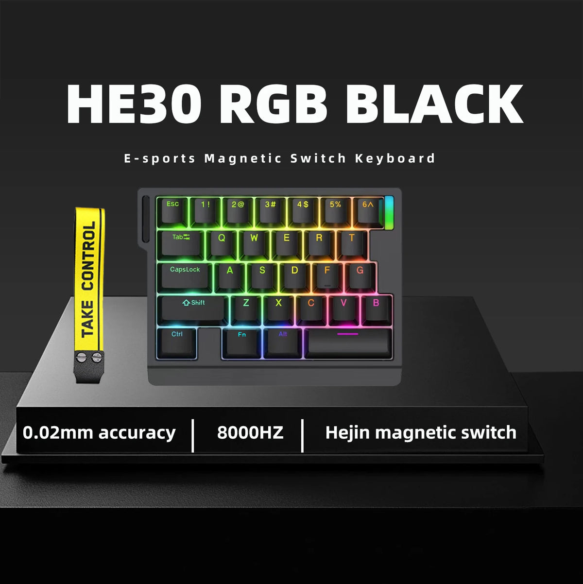 One-Handed 29-Key Magnetic Switch Gaming Keypad – Hot-Swap RGB Backlight USB Wired E-Sports Controller