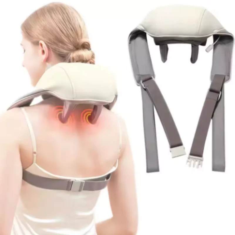 Portable Electric Neck & Shoulder Massager with Hot Compress for Muscle Pain Relief